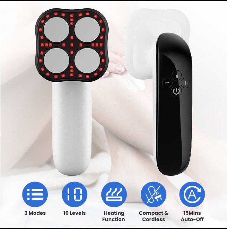 4 Massager Heads Cellulite Remover Massager Wireless Hand held Body Legs Machine