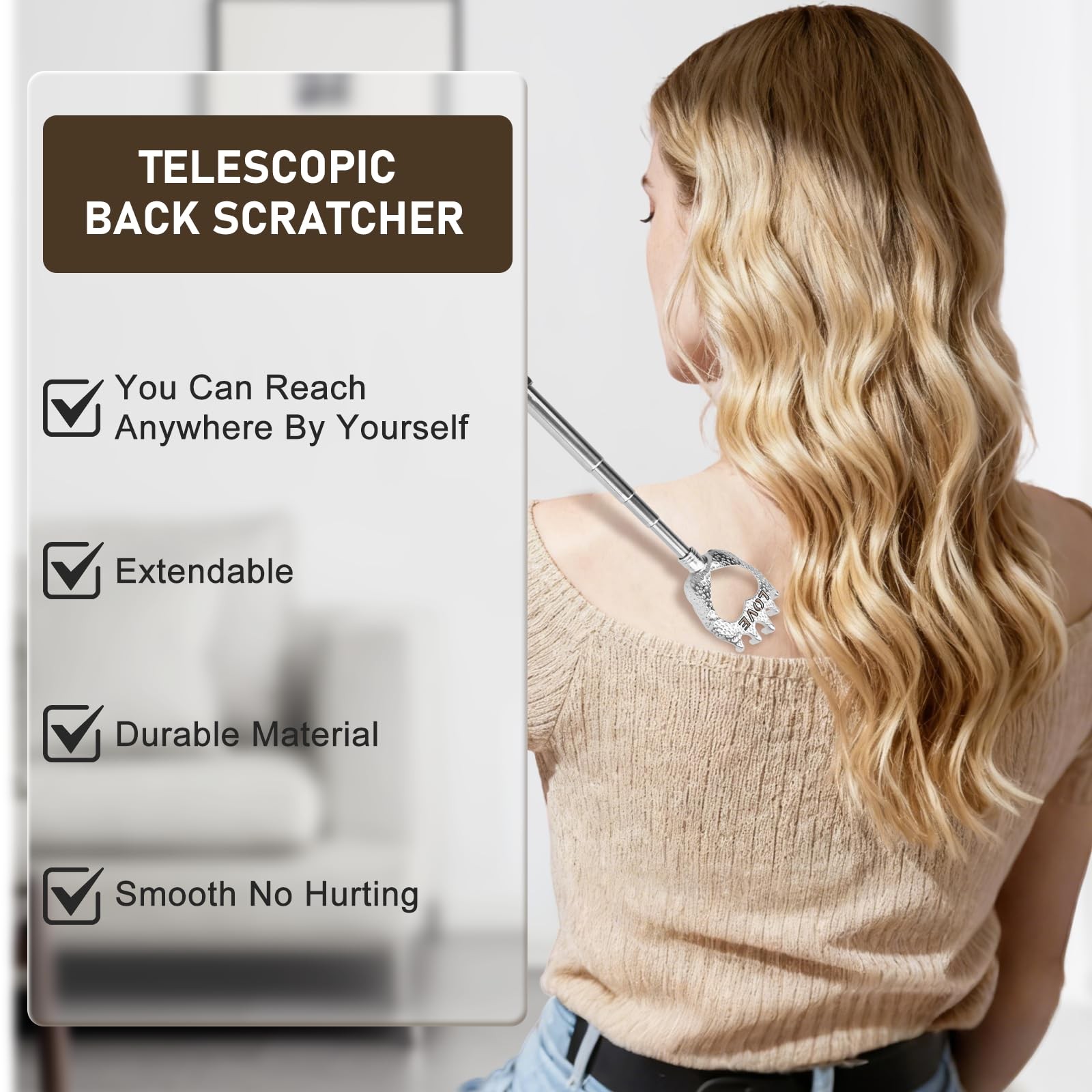 5 Pack Retractable Back Scratcher Stocking Stuffer Gifts for Men Women