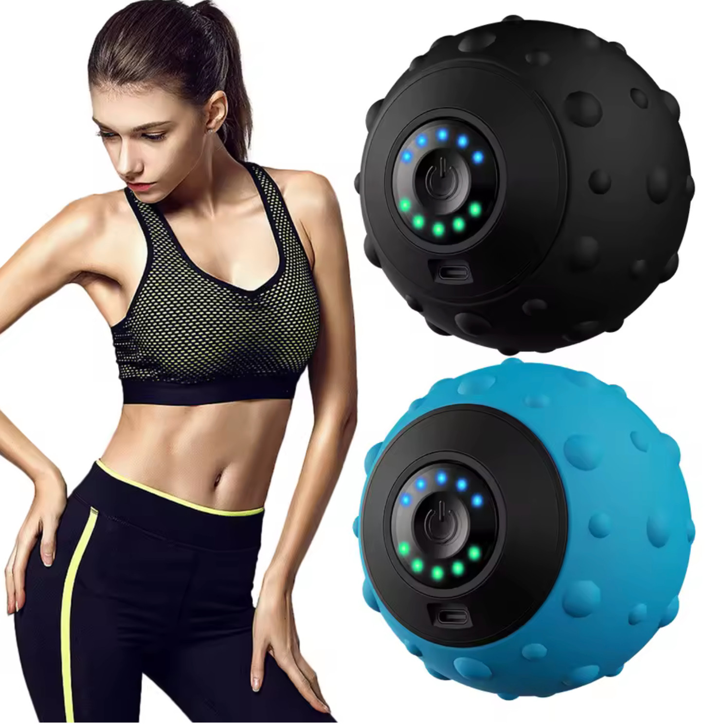 USB Rechargeable Electric Massage Ball Stress Relief Hand Back Therapy