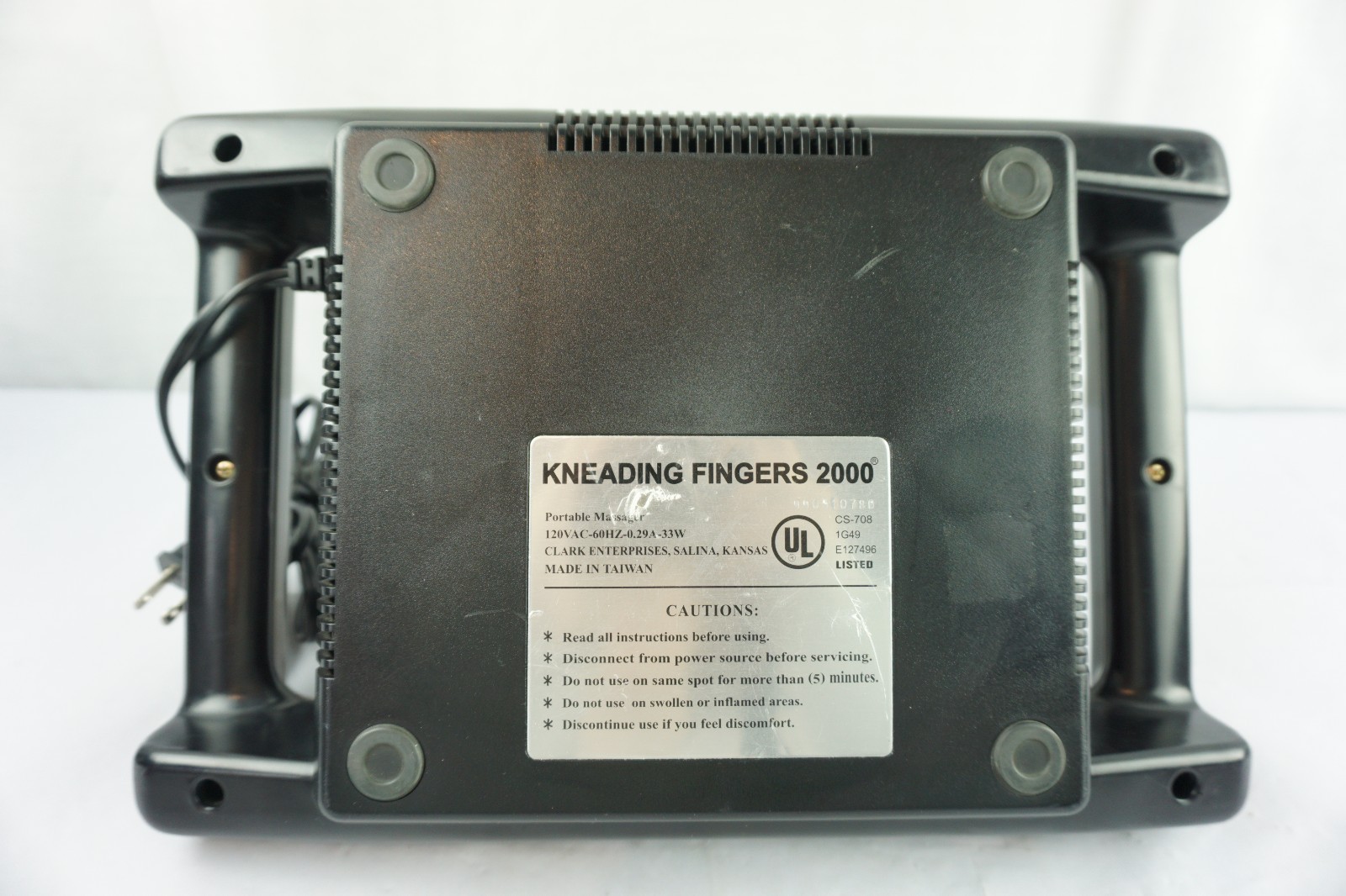 Kneading Fingers 2000 Commercial CS-708 Portable Massager TESTED Works