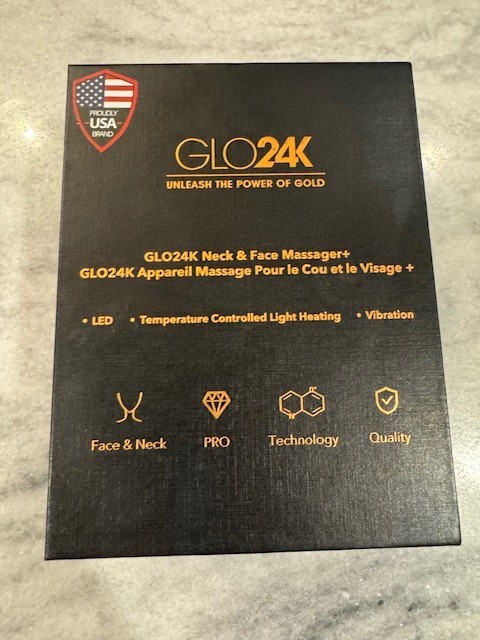 GLO24k Neck And Face Massager-LED, Thermal & Vibration