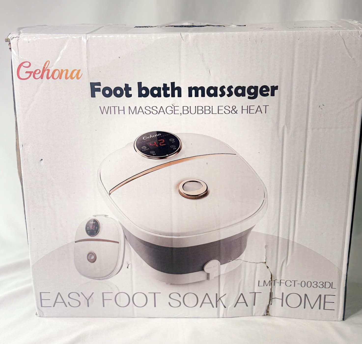 Collapsible Foot Spa Bath Massager with Heat, Bubbles, Pedicure Foot Spa (B2)
