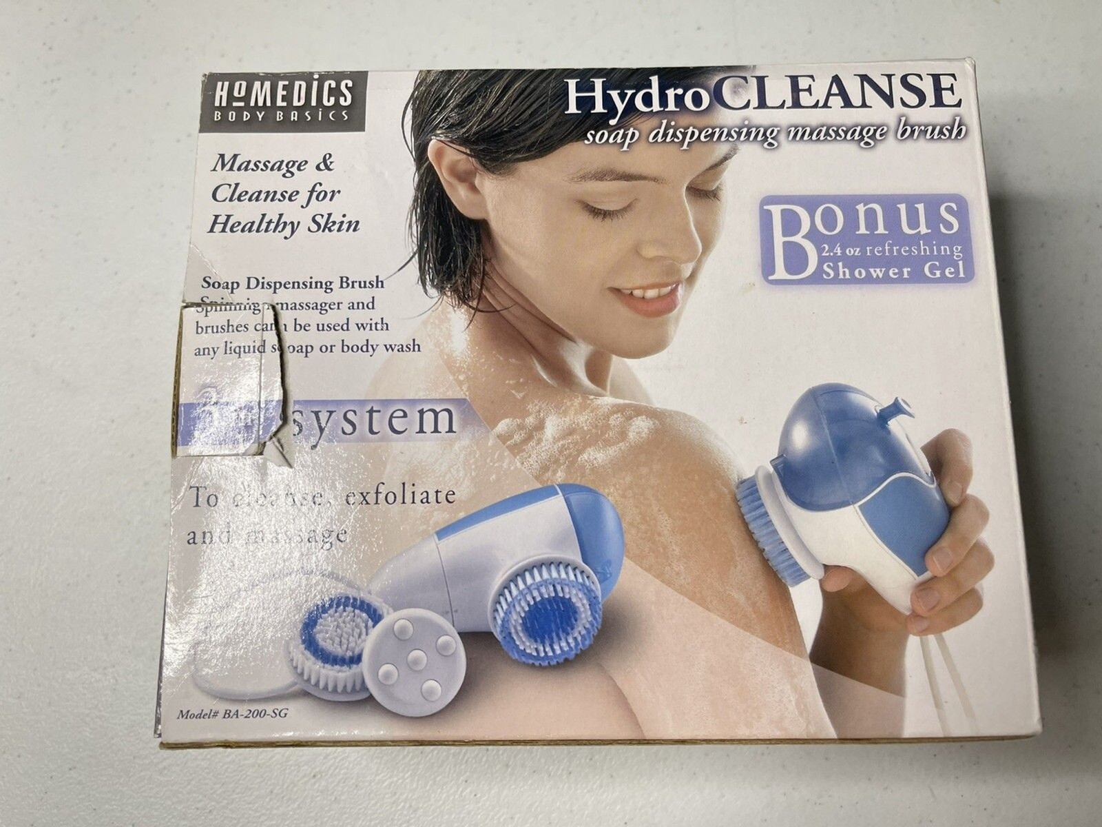 HOMEDICS HYDRO CLEANSE SOAP­ DISPENSING MASSAGING BRUSH 7.6cm 1 SYSTEM
