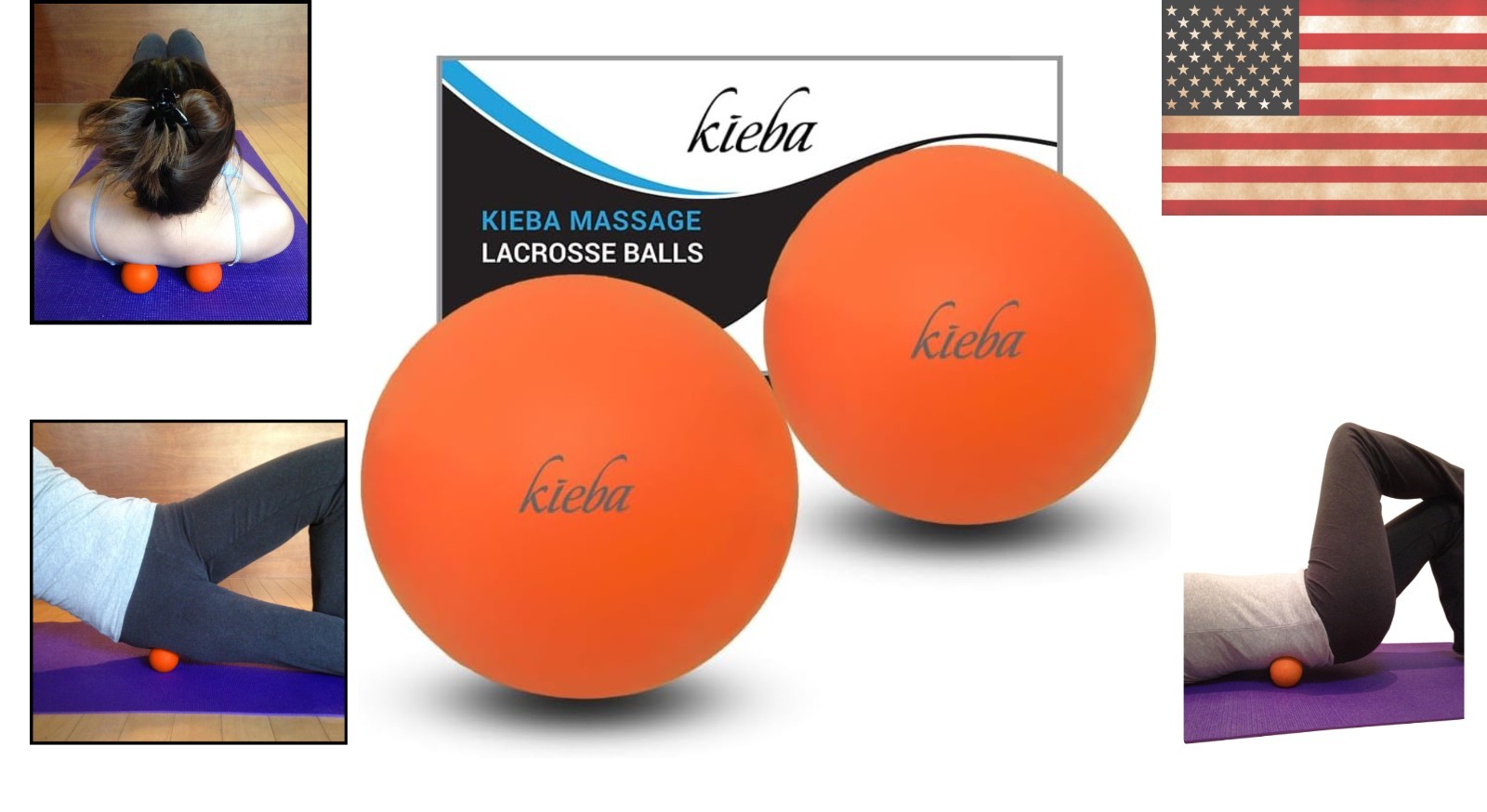 Solid Rubber Massage Balls – Myofascial Relief & Yoga Therapy Set of 2