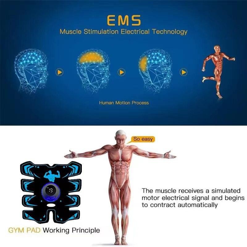 New USB Rechargeable EMS Muscle Stimulator ABS Arm 3 IN 1 Trainer Smart Wireless