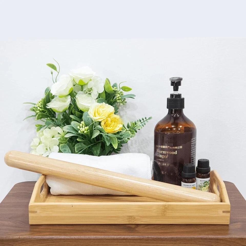 1 PCS Solid Bamboo Massage Stick for Body Shaping Bamboo Massage Roller Stick