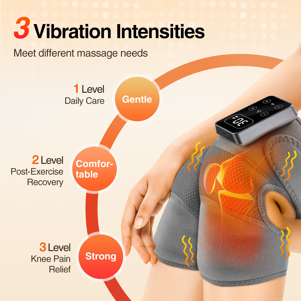 Electric Knee Ankle Massager Wrist Guard Brace Hot Air Compression Pain Relief