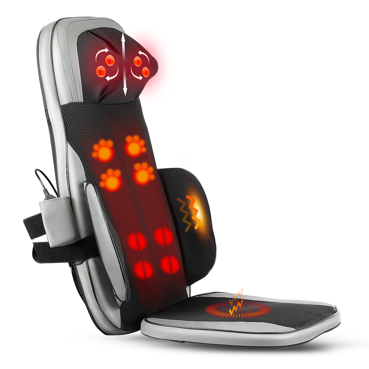 Back Massage Home Office Heated Neck Body Massager Chair Cushion For Seat Car
