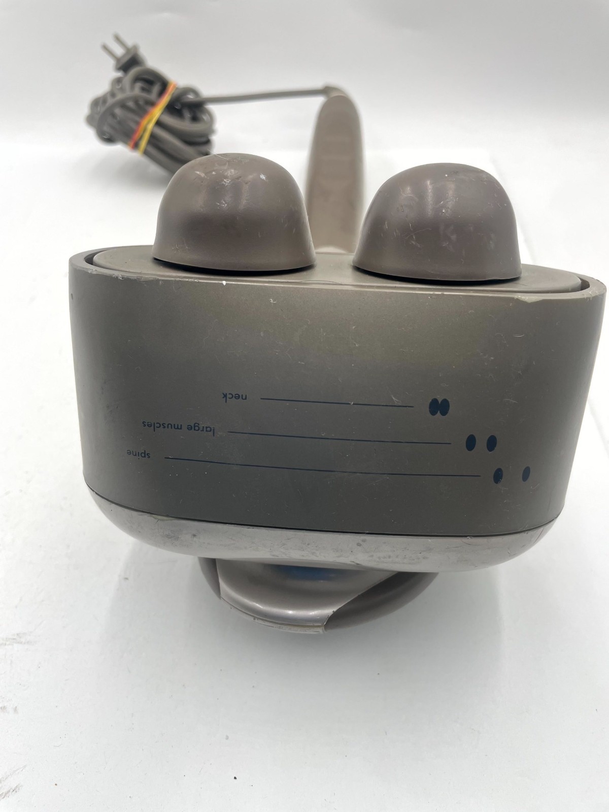 Brookstone 235333 Professional Handheld Percussion Massager Gray Corded 15 Speed