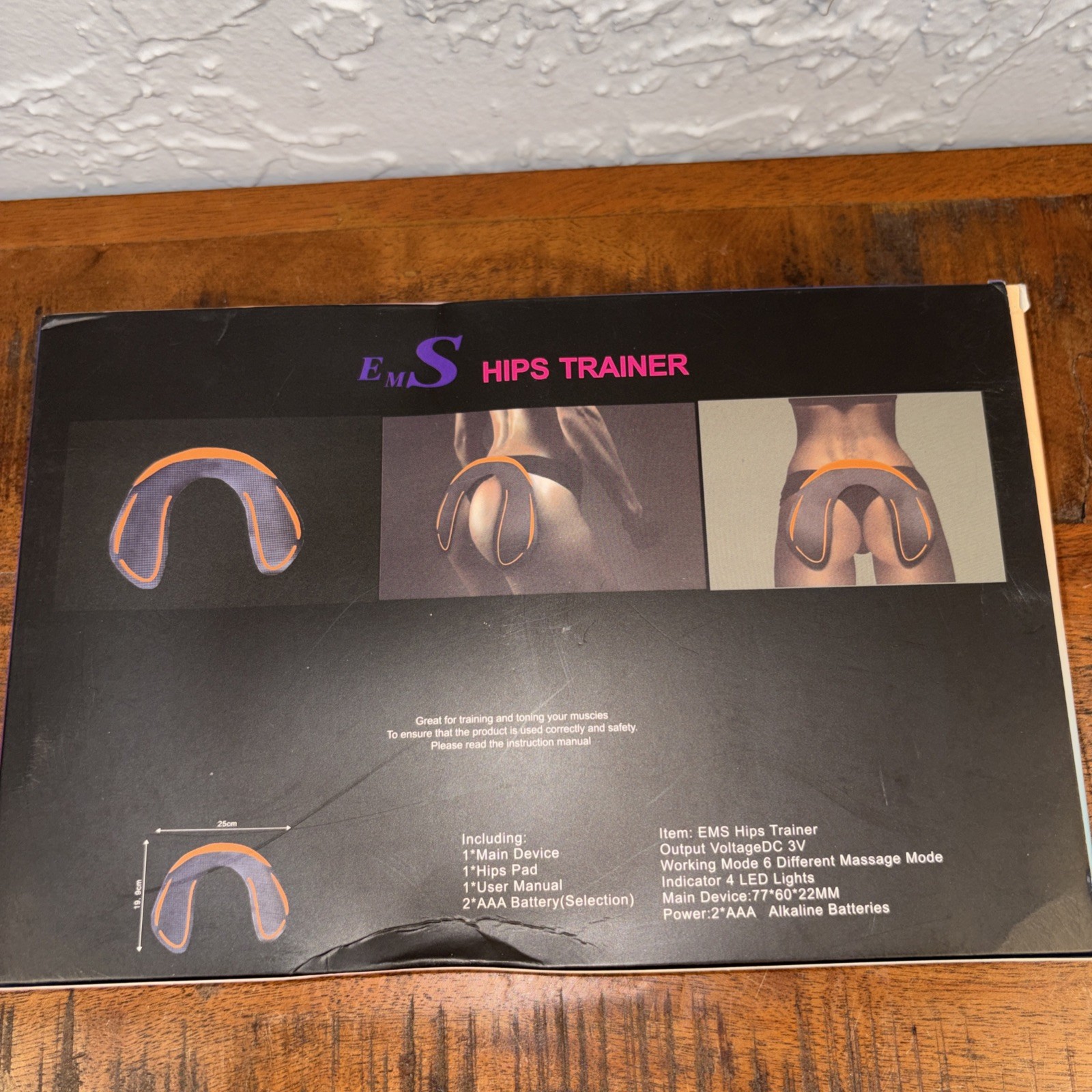EMS Hips Trainer Glute Stimulation Muscle Toner Open Box Brand New Untested