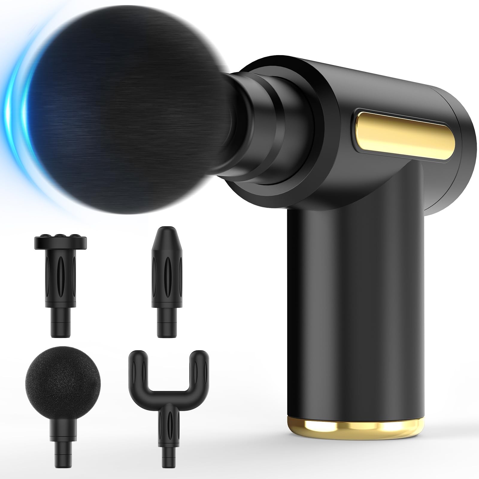 Pistola De Masaje Portatil Para Alivio Del Dolor De Cuerpo Completo Negro