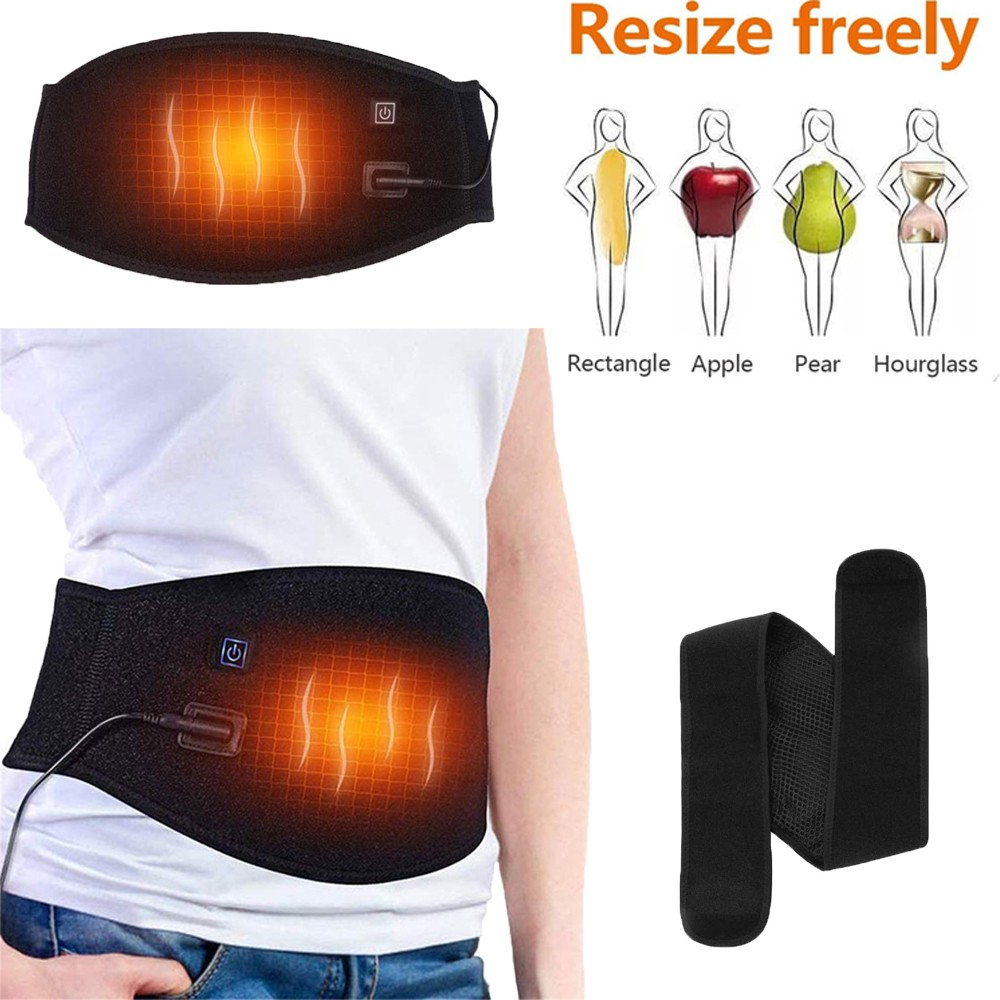 Cordless Heating Pad Lower Back Brace Massager w/Heat Rechargeable Heating Belt