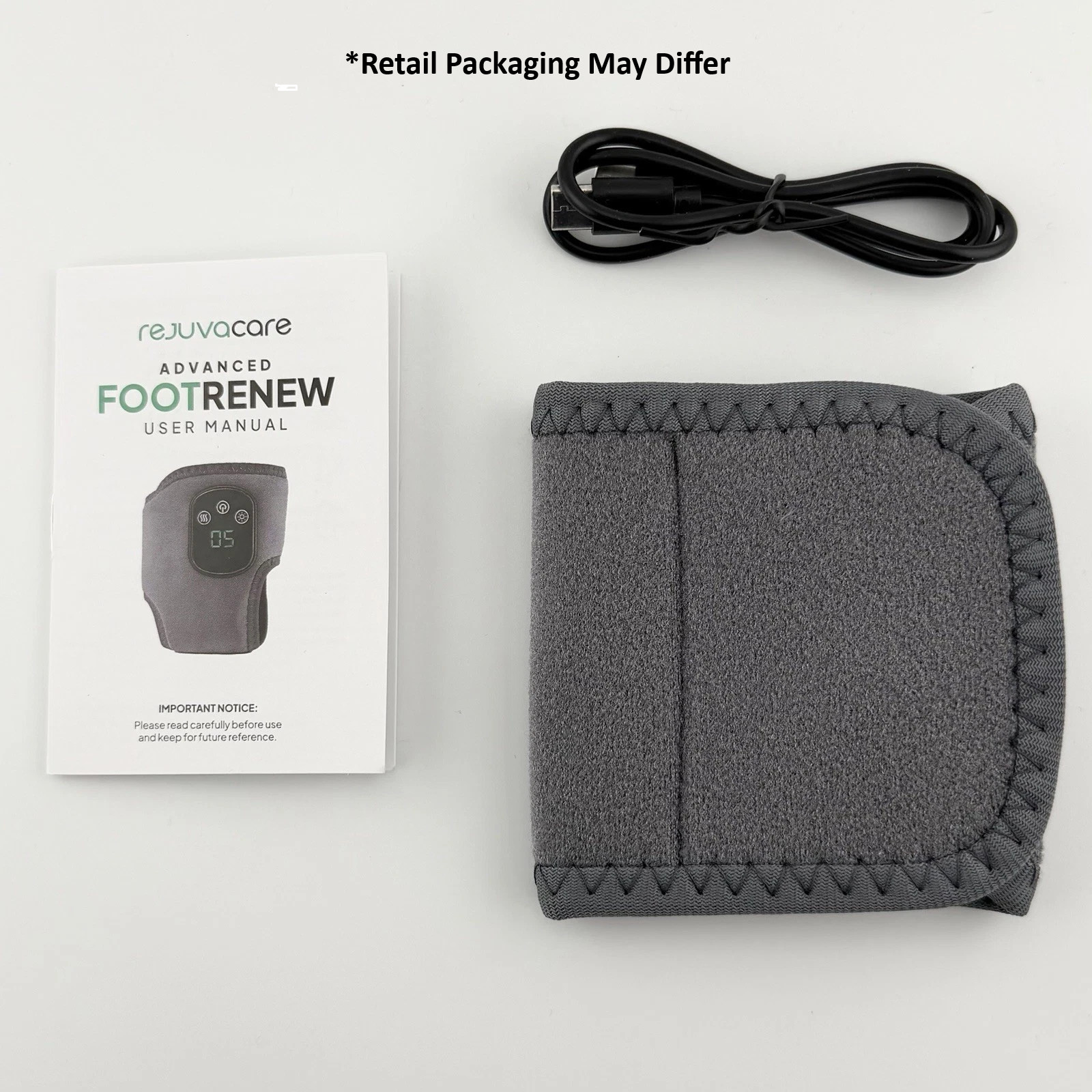 NEW 2 PACK Rejuvacare Foot Renew 3-in-1 Nerve Relief Ankle Massager Pair
