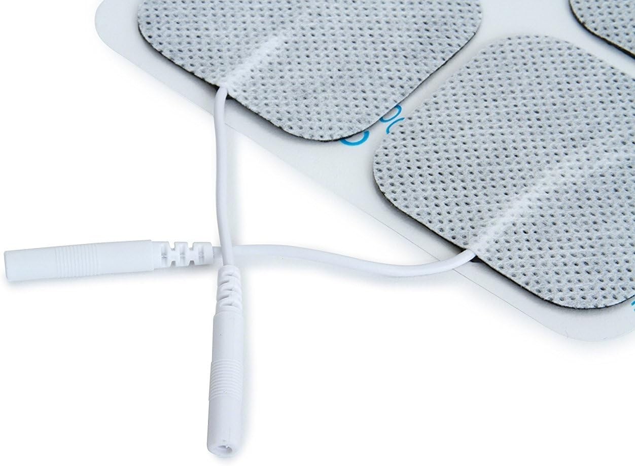2″ x 2″ Re-Usable Self Adhesive Electrode Pads for TENS/EMS Unit, Fabric Bac…