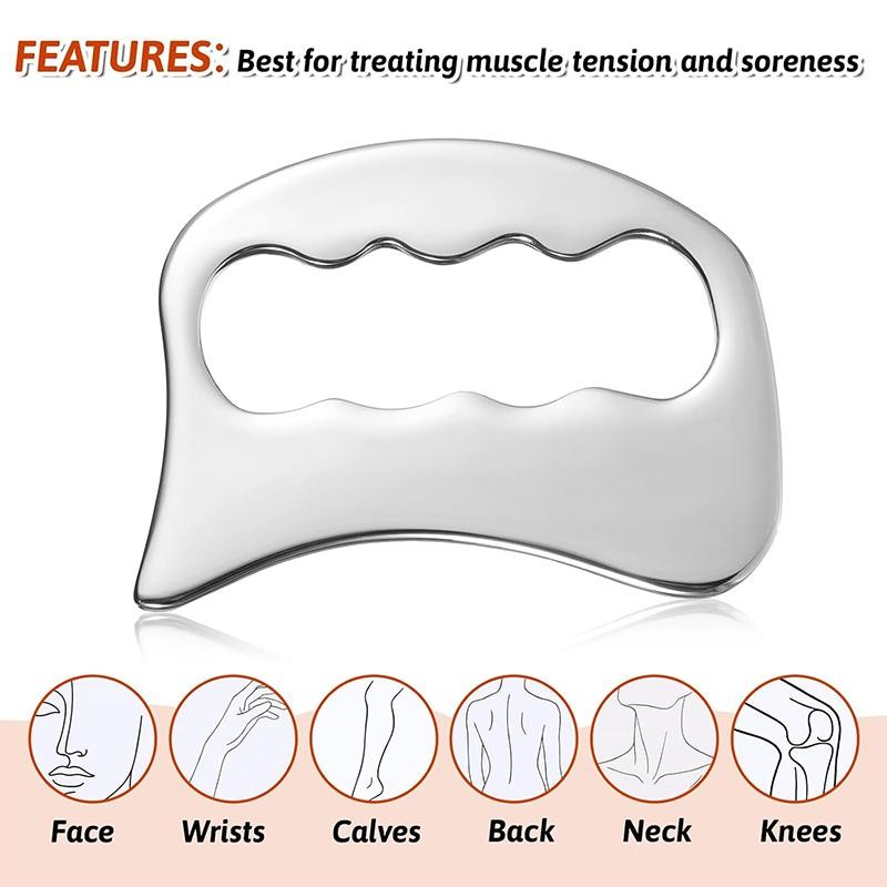 Stainless Steel Gua Sha Scraper for Sports Massage, Fascia Release & Relaxation