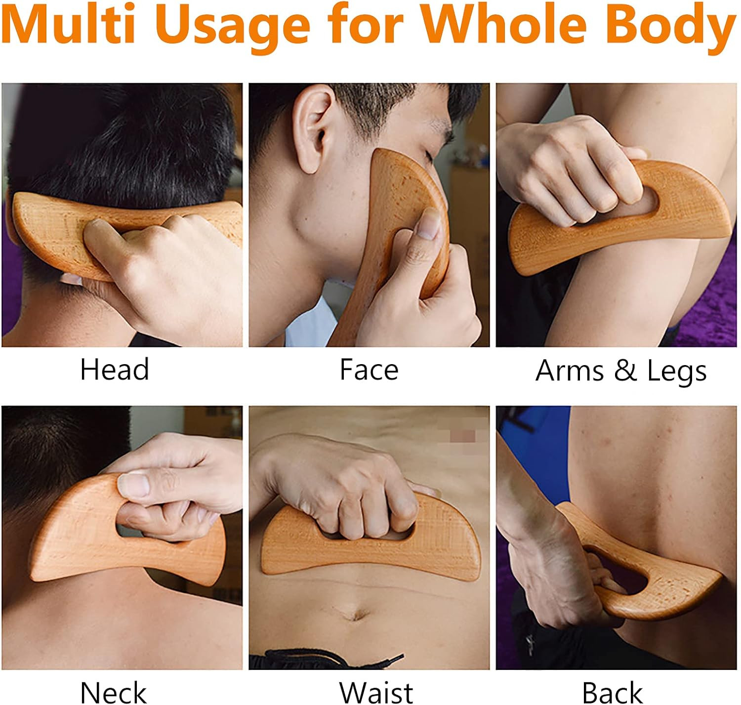 Wooden Lymphatic Drainage Massager, Wood Therapy Massage Tools, Body Gua Sha Too
