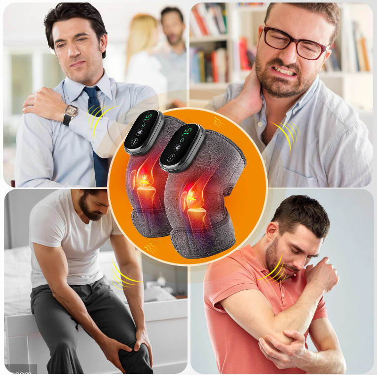 1/2/4Pcs Heating Knee Massage Device Relief Knee Arm Joint Pain Tool Home Use