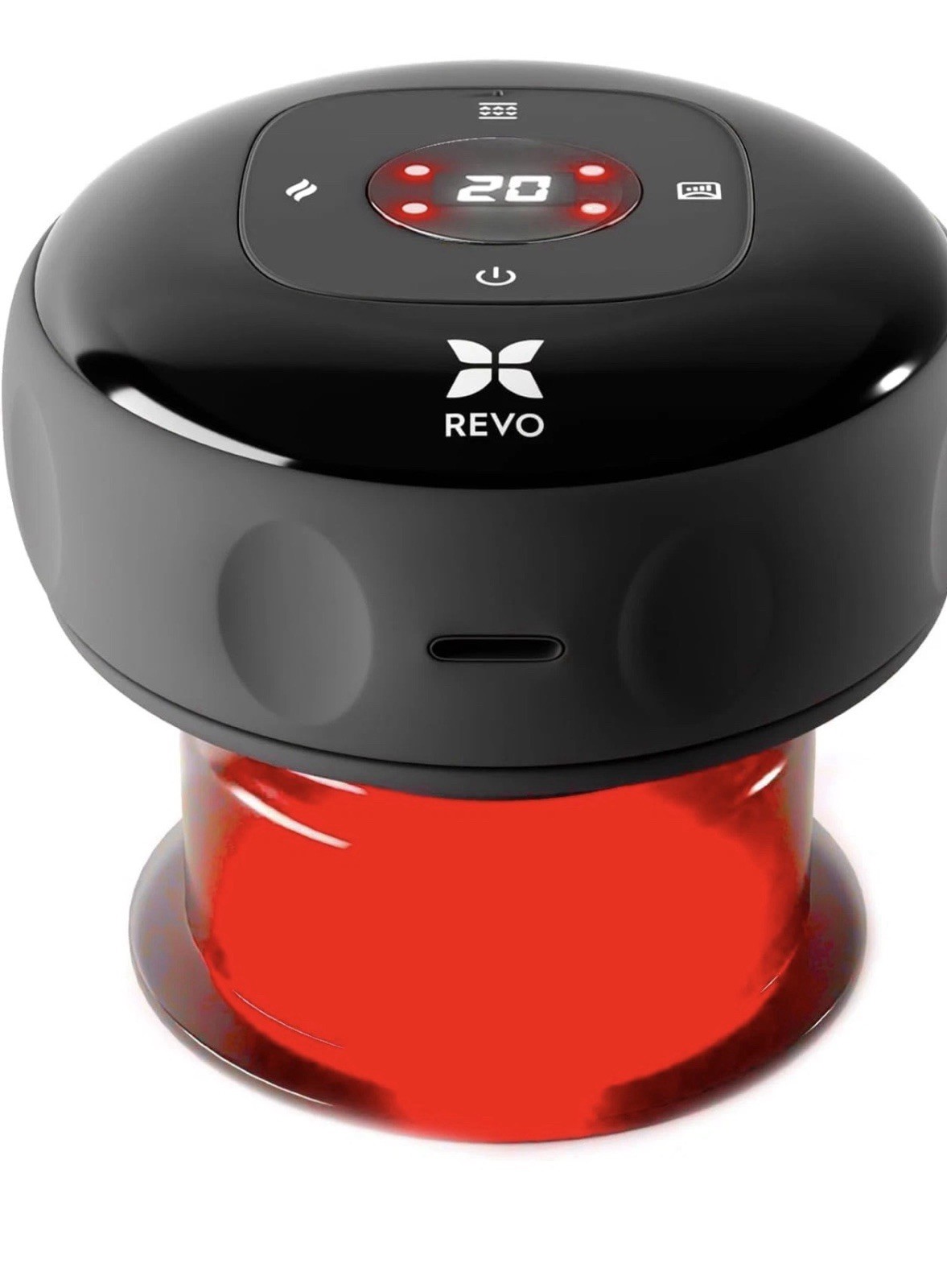 REVO the Original 4-In-1 Smart Cupping Therapy Massager, Red Light Therapy for T