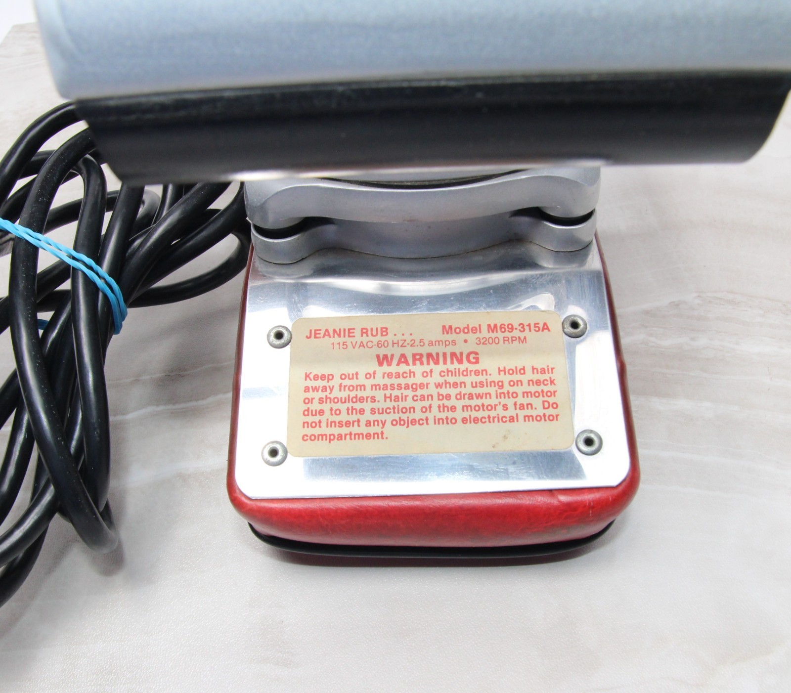 Morfam Jeanie Rub Single Speed Massager Deep Tissue Chiropractic M69-315A Works