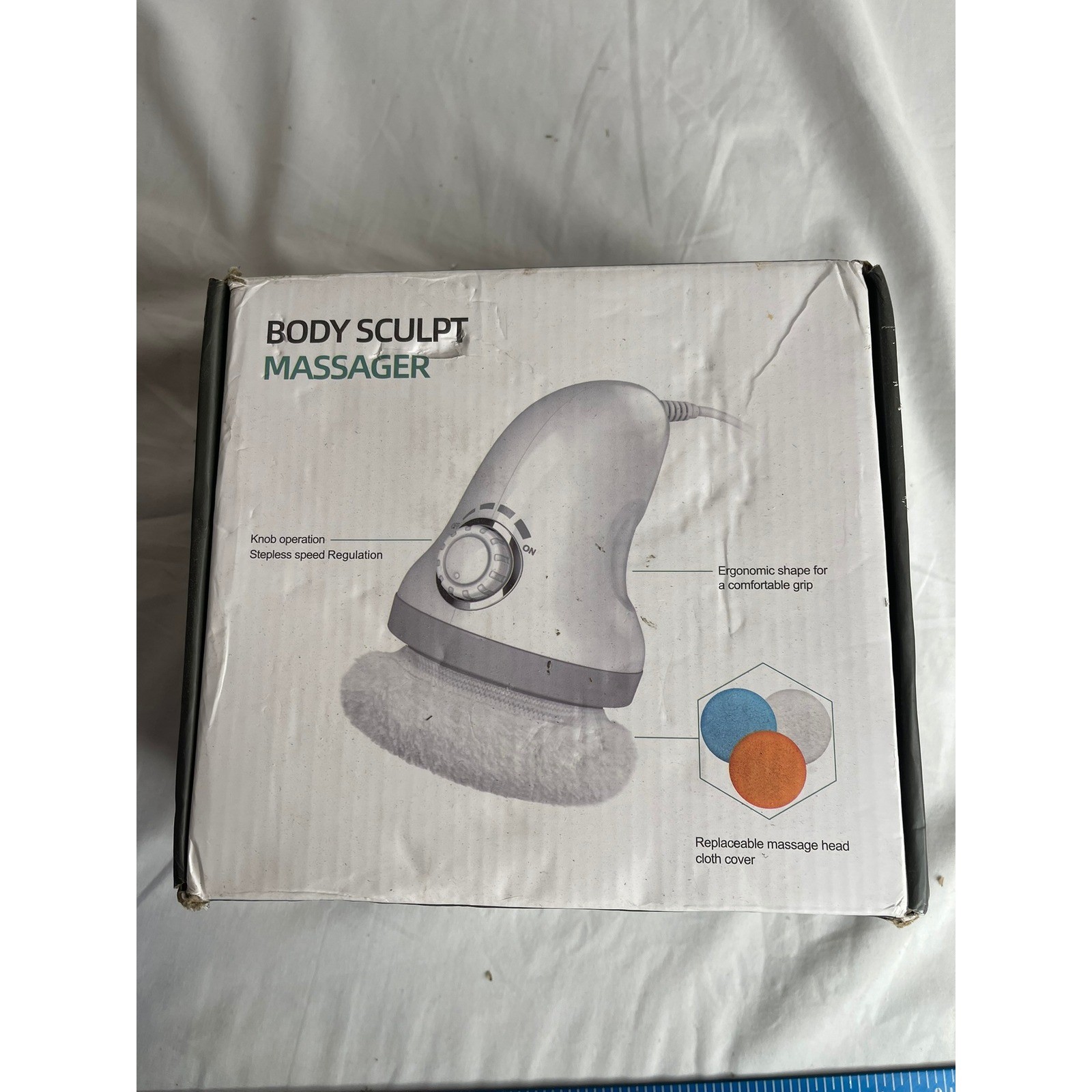 Shemeets Body Sculpt Massager PL-675 Handheld Electric Vibration White Grey NEW