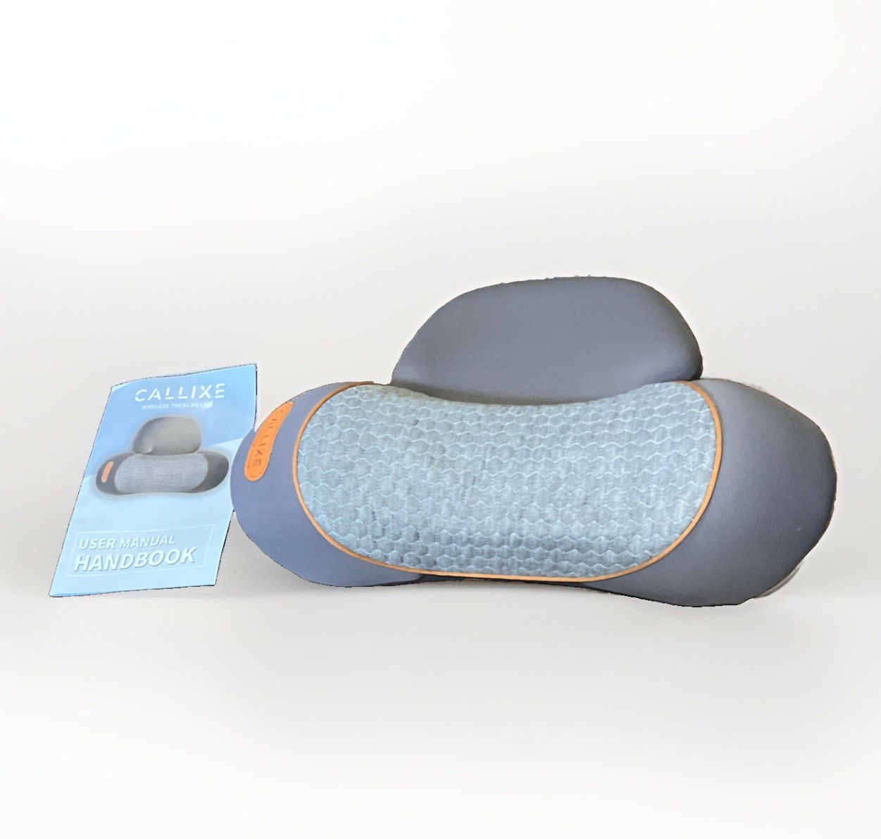 Callixe Manual Massage Pillow Neck/Back Battery 2-Head Gray e940