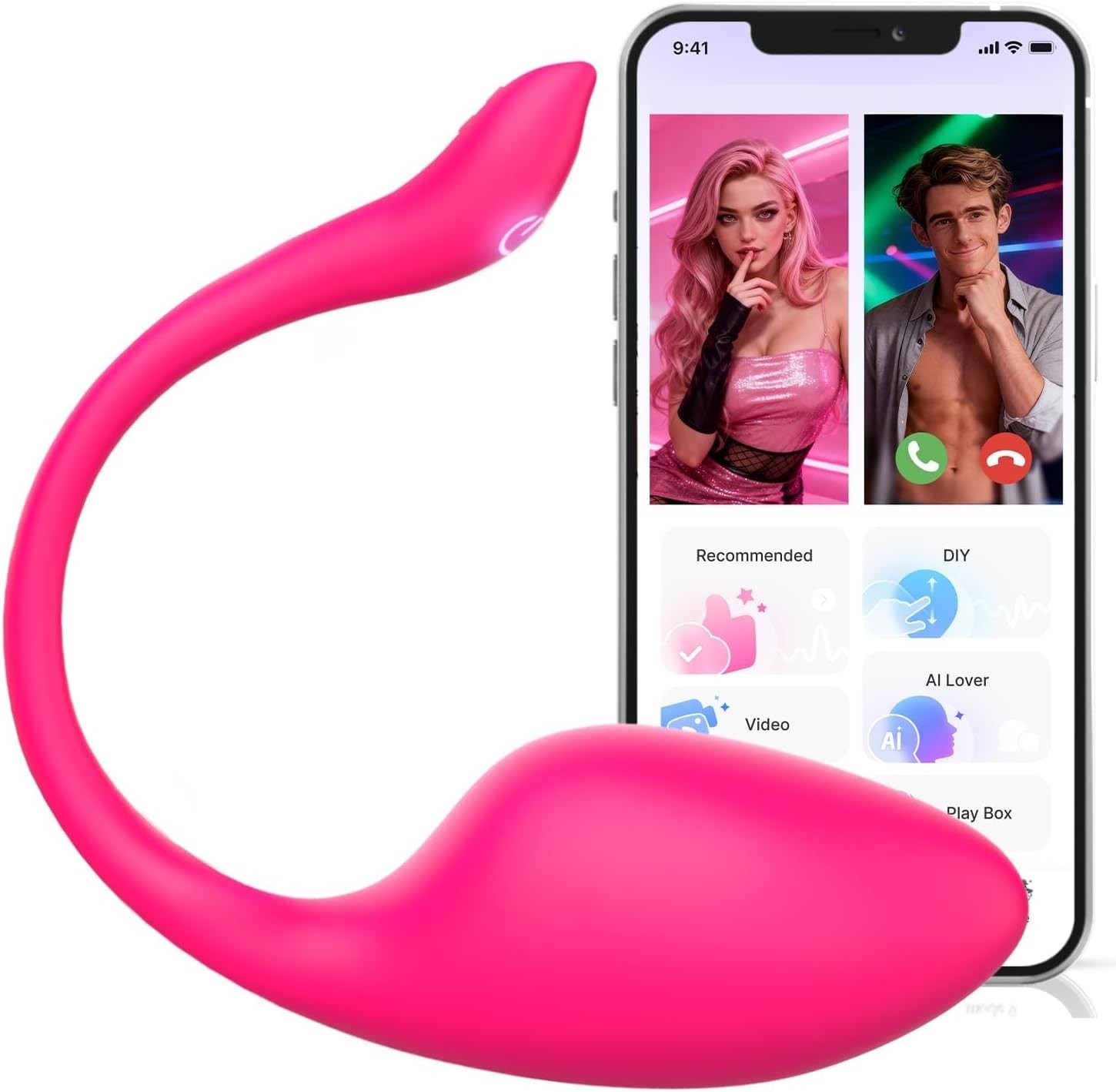 Rechargeable Waterproof Vibrator with 9 Vibration Modes for Couples & Singles