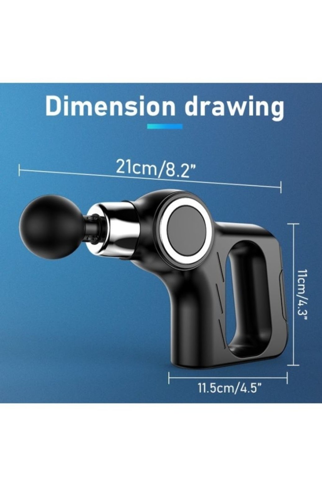 Professional Fascia Massage Gun 6 in 1. 30 Speed Digital LED Deep Tissue New