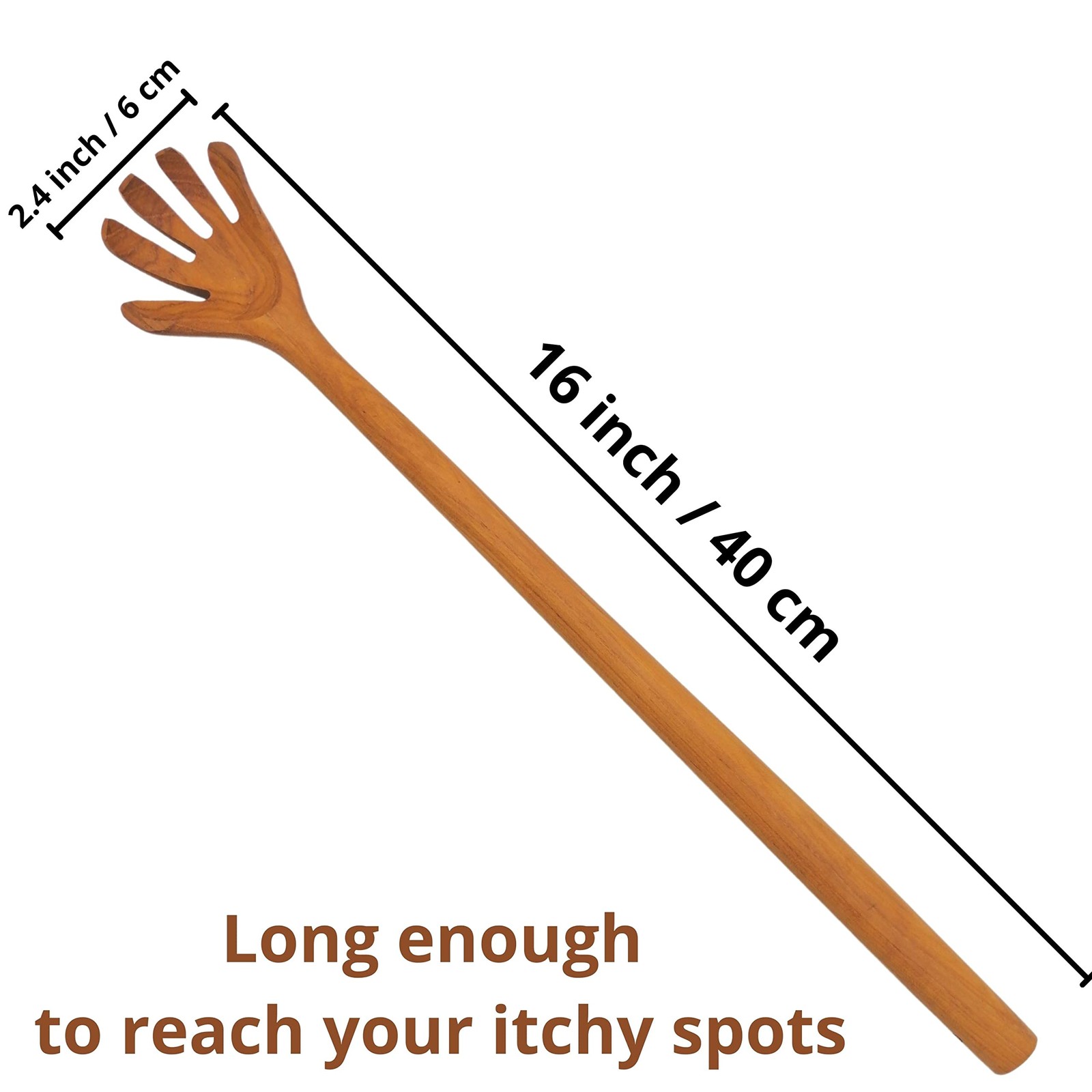 FOREVER 1 – Wooden Back Scratcher Stand Out Teak Wood, So Real Large Hand for…