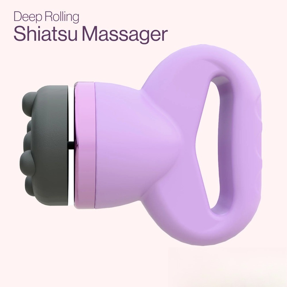 Shiatsu Massager, 4 Intensity Levels, 3 Massage Heads, Comfort Grip