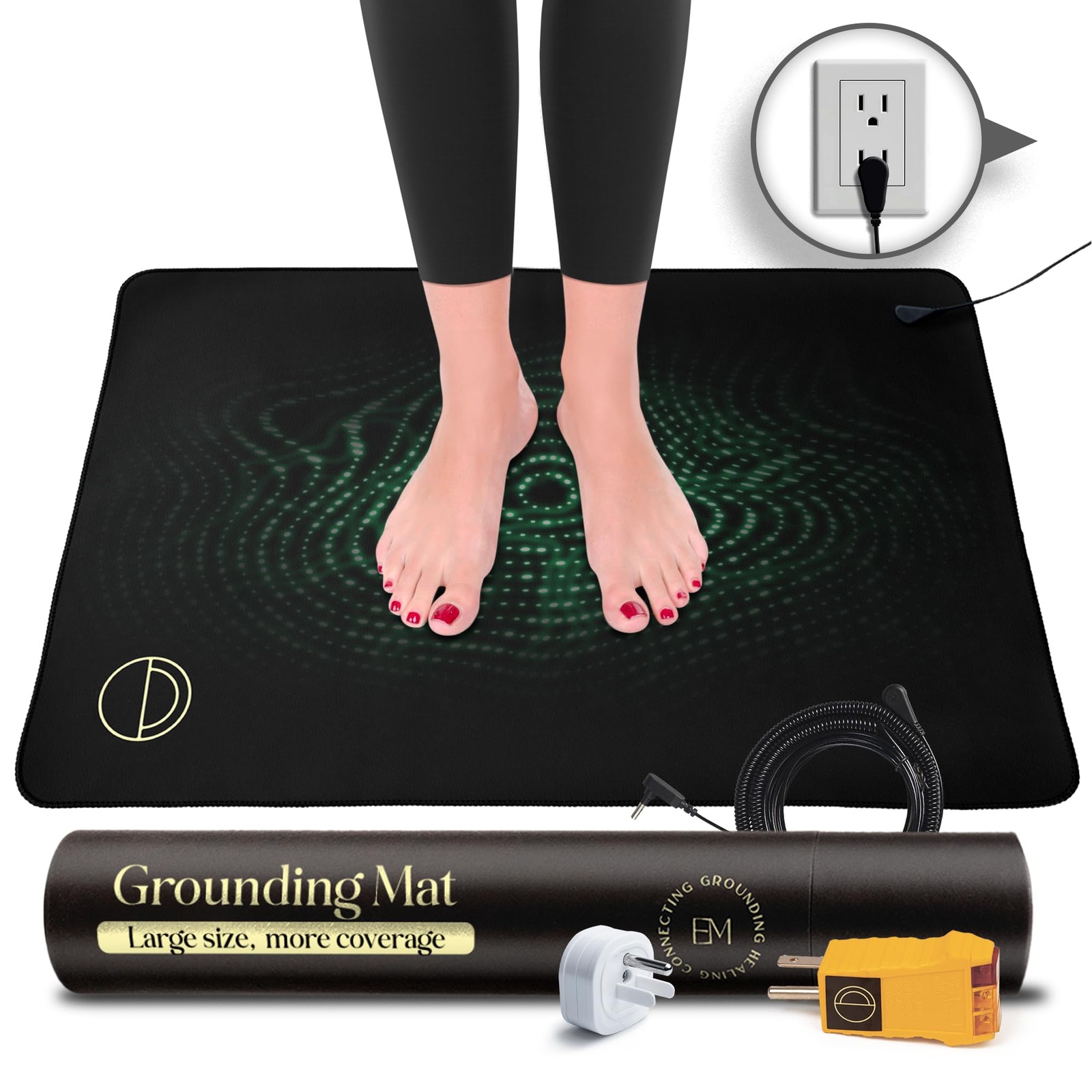 24 x 35in Earth Grounding Mat Kit for Full Body Energy & Wellness Support – Grou