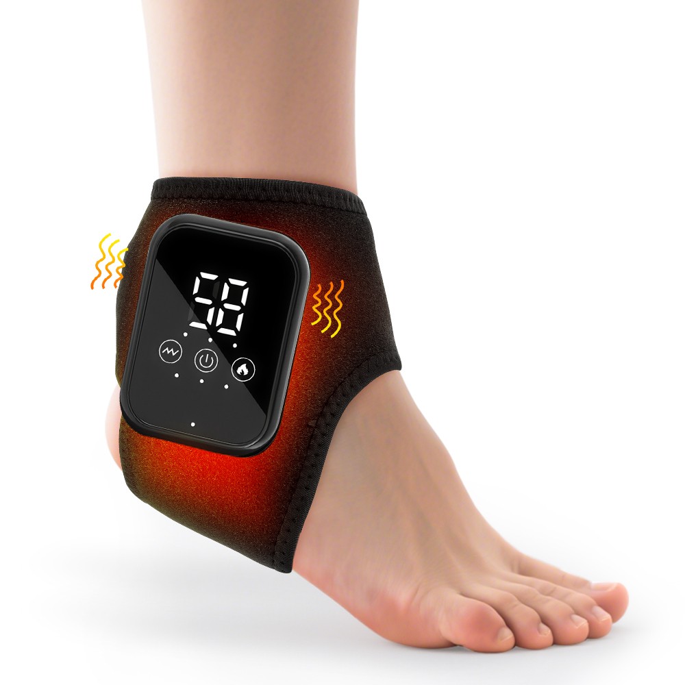 Foot Ankle Vibration Massager 3-speed Infrared Hot Compress Therapy Pain Relief