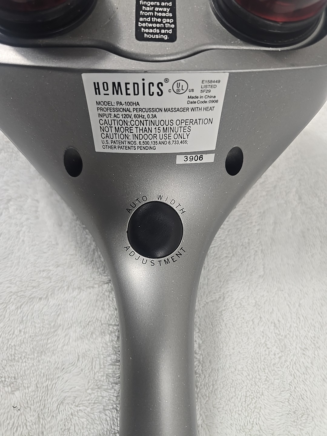 Homedics Therapist Select Ultra Massager Model PA-100HA Tested & Working