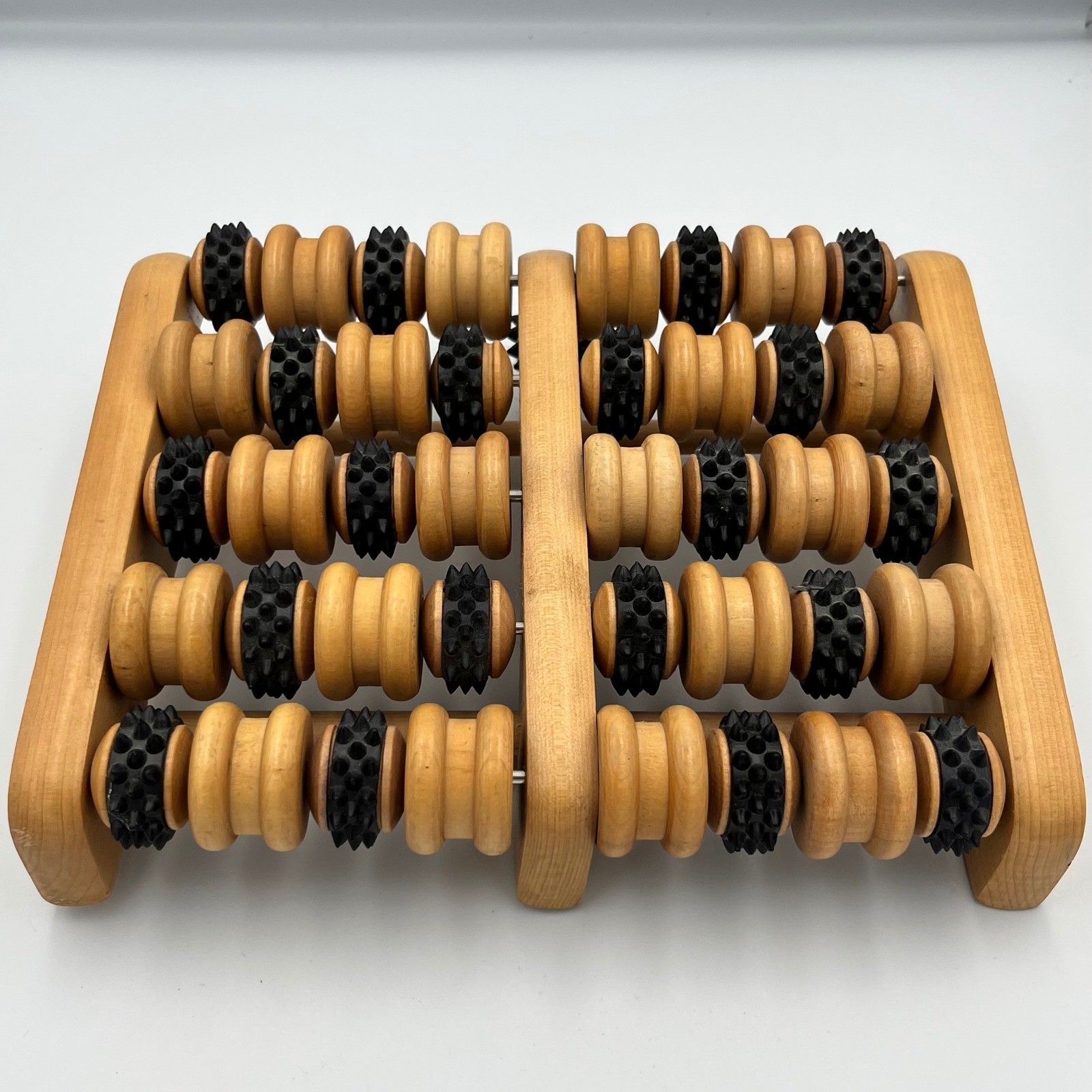 Wooden Foot Massager Roller Reflexology Stress Relief Pain Therapy