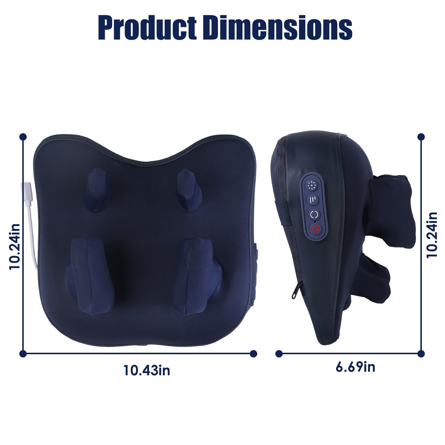 Shiatsu Back Neck Shoulder Massager Kneading Heated Pillow Mom Christmas Gifts