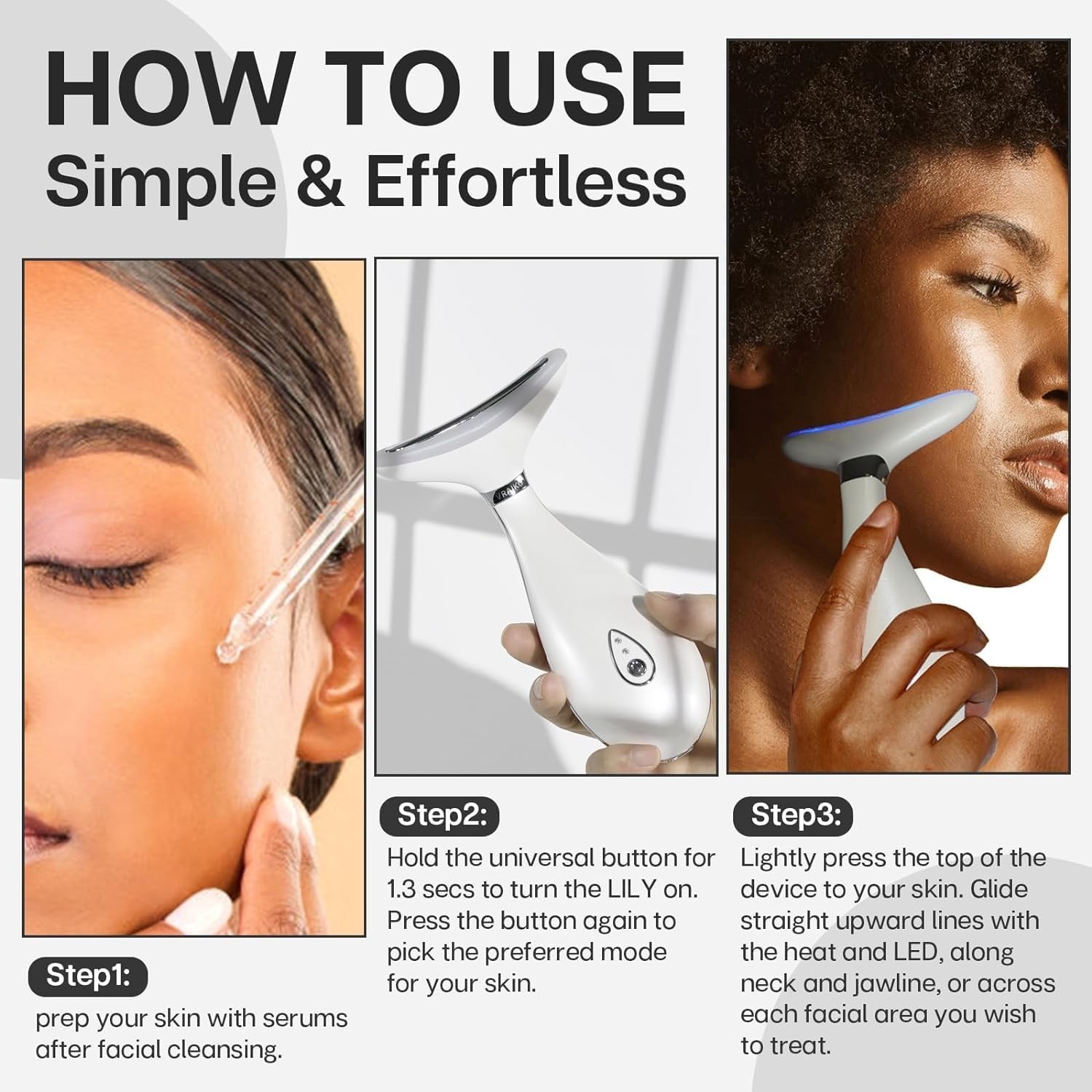 Ergonomic Skin Rejuvenation Device – Pearl White Face Sculpting & Massaging Wand