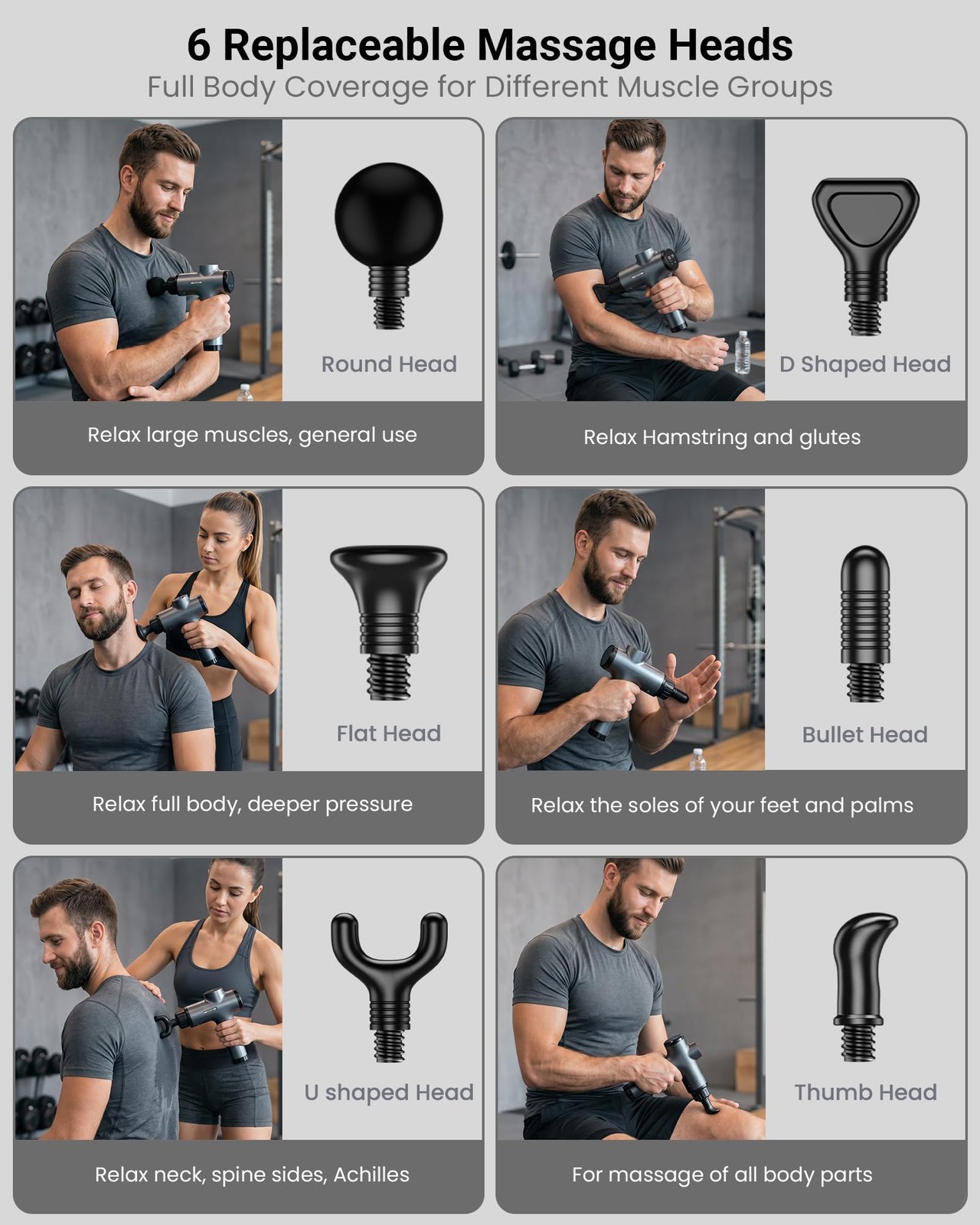 Massage Gun, Deep Tissue Percussion Muscle Massager for Pain Relief, Handheld…