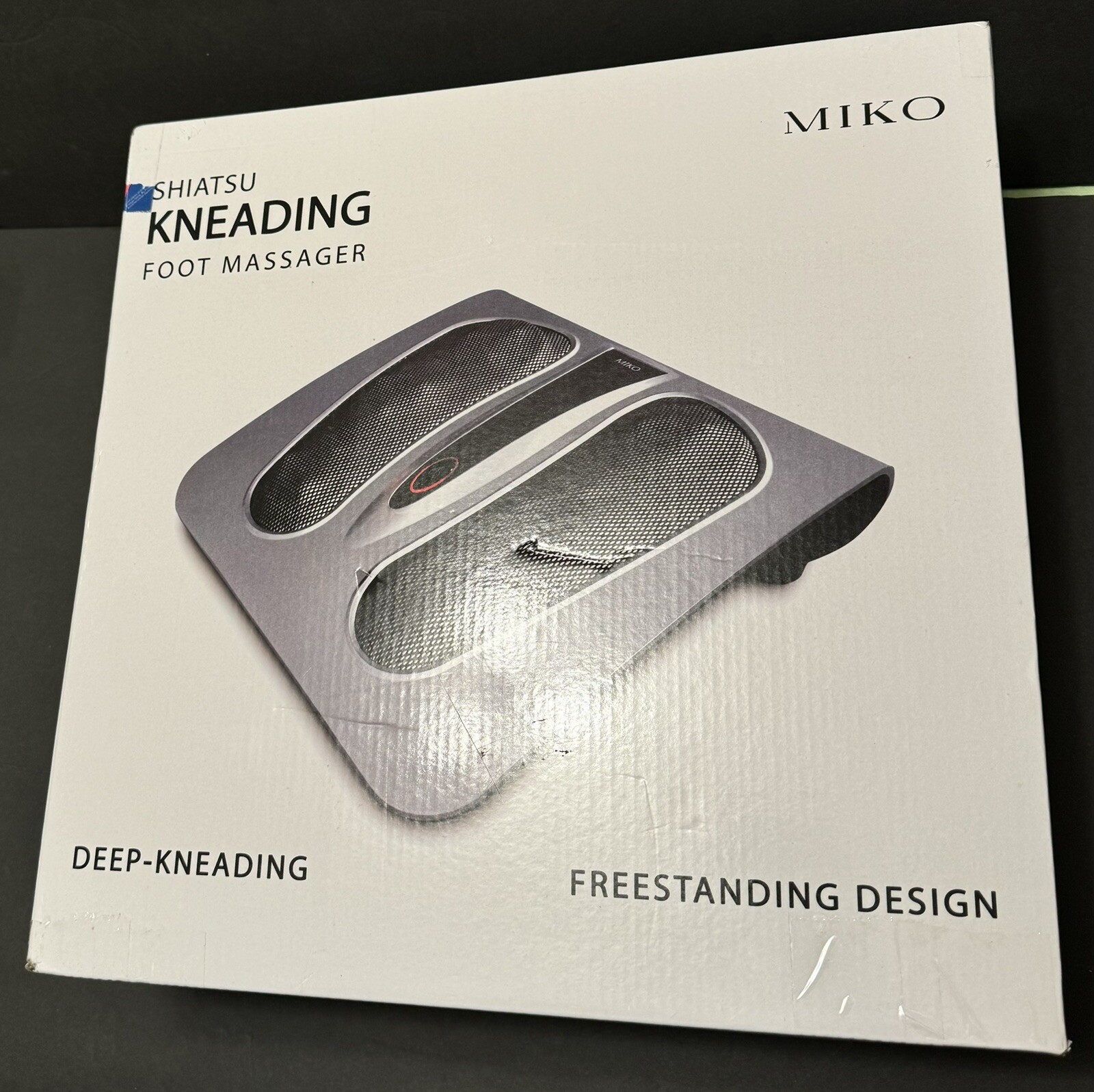 MIKO Foot Massager Machine~Deep Kneading Shiatsu w/Heat #MK-02-02-Silver NIB NEW