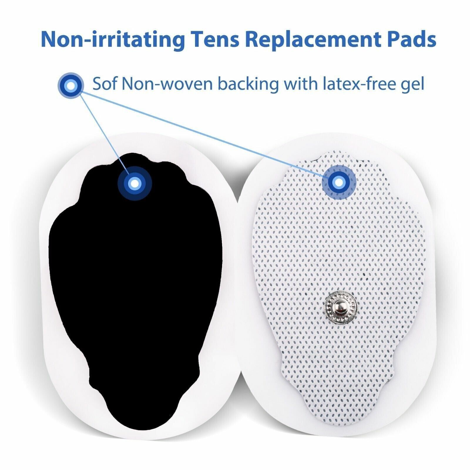 20PCS Snap On Electrodes Pads Massage Replacement Electrode Pads