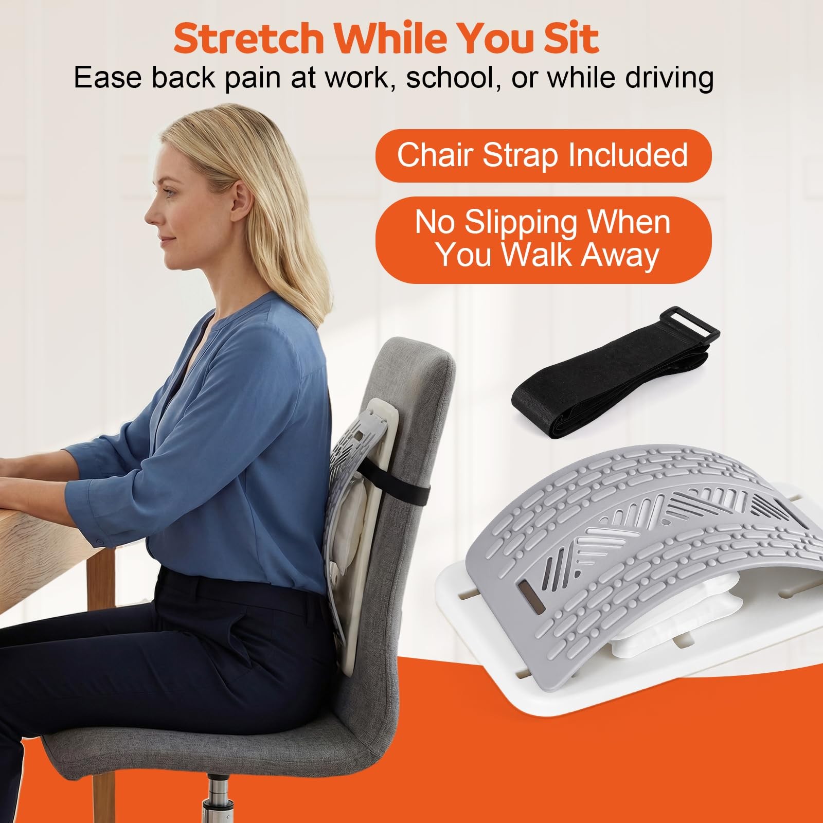 Inflatable Back Stretcher for Lower Back Pain Relief, Adjustable Airbag Lumba…