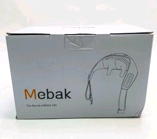 Mebak Neck Massager 4D Kneading Technology W/ Heat Capability. Open Box