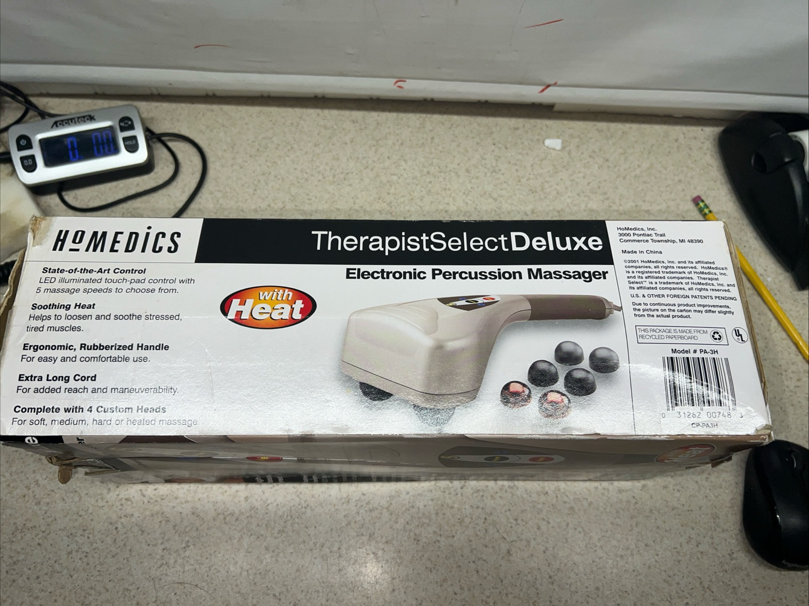 Homedics Therapist Select Deluxe Electronic Percussion Massager w/ Heat PA-3H