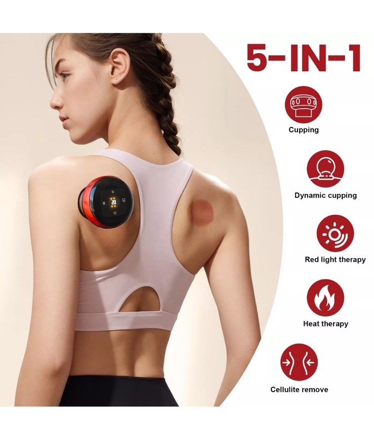 5-in-1 Smart Dynamic Cupping Therapy Set with Red Light Cupping Kit for Massa…
