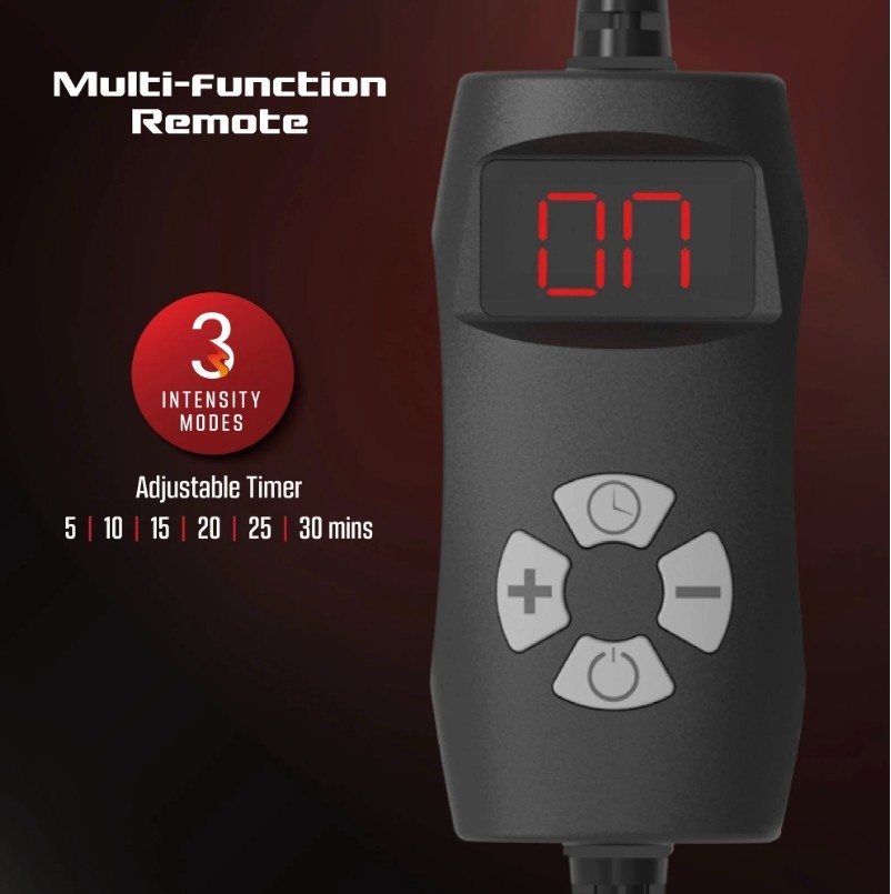 FitRx Heated Massage Belt with Remote Control and Adjustable Timer