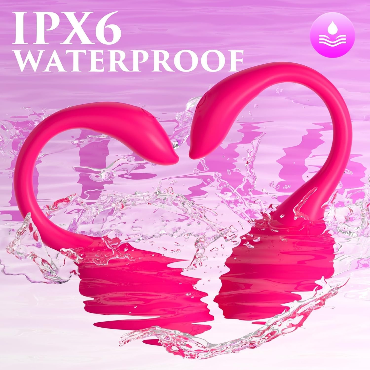 Rechargeable Waterproof Vibrator with 9 Vibration Modes for Couples & Singles