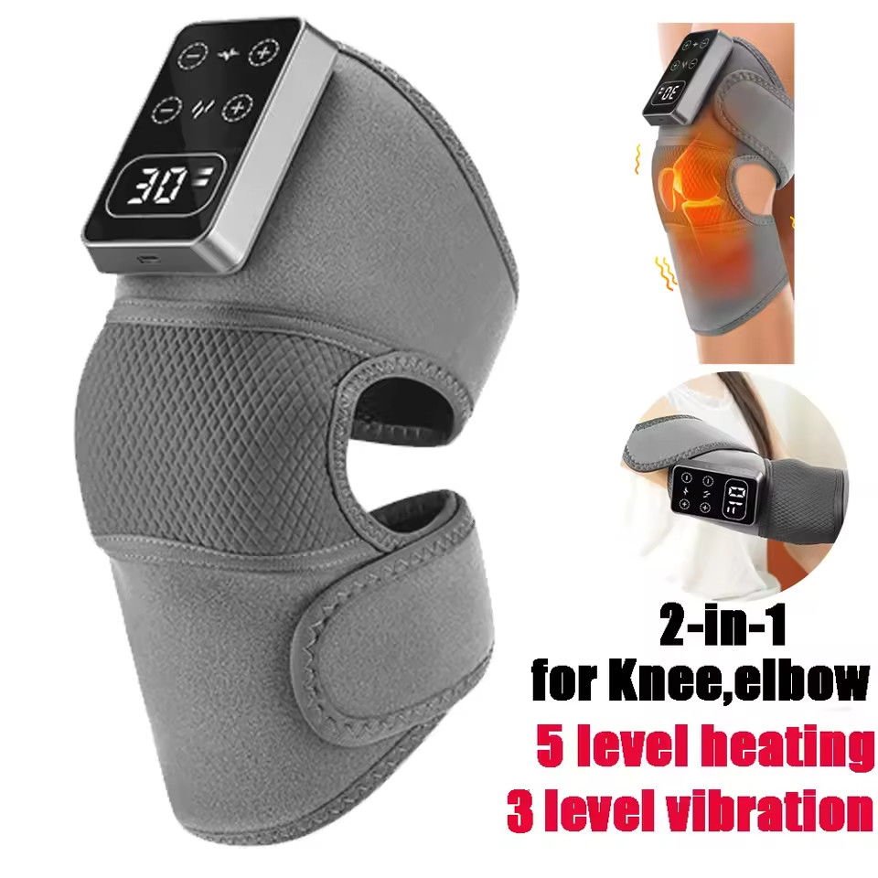 Electric Knee Heating Massager 3-in-1 Heated Vibration Pad for Knee, Shoulder &