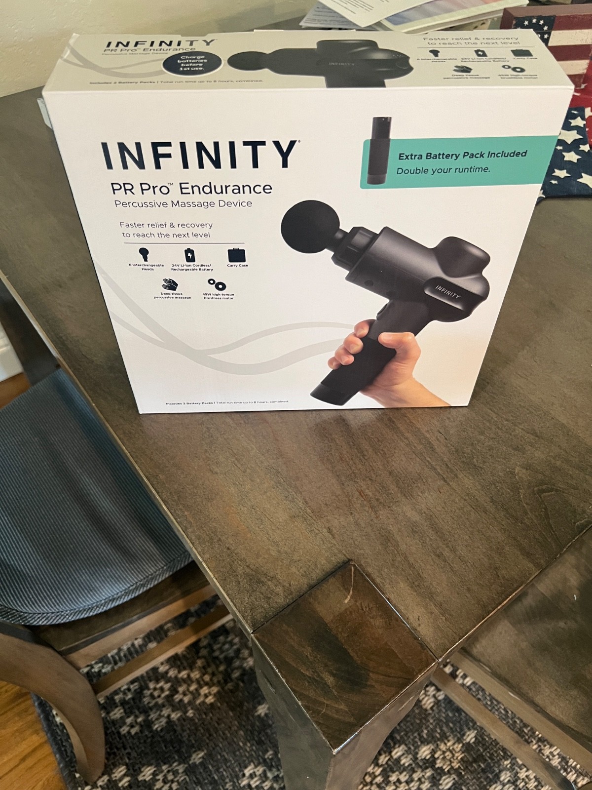 Infinity «PR Pro Endurance» Percussion Massage Device (Black) New in the box !