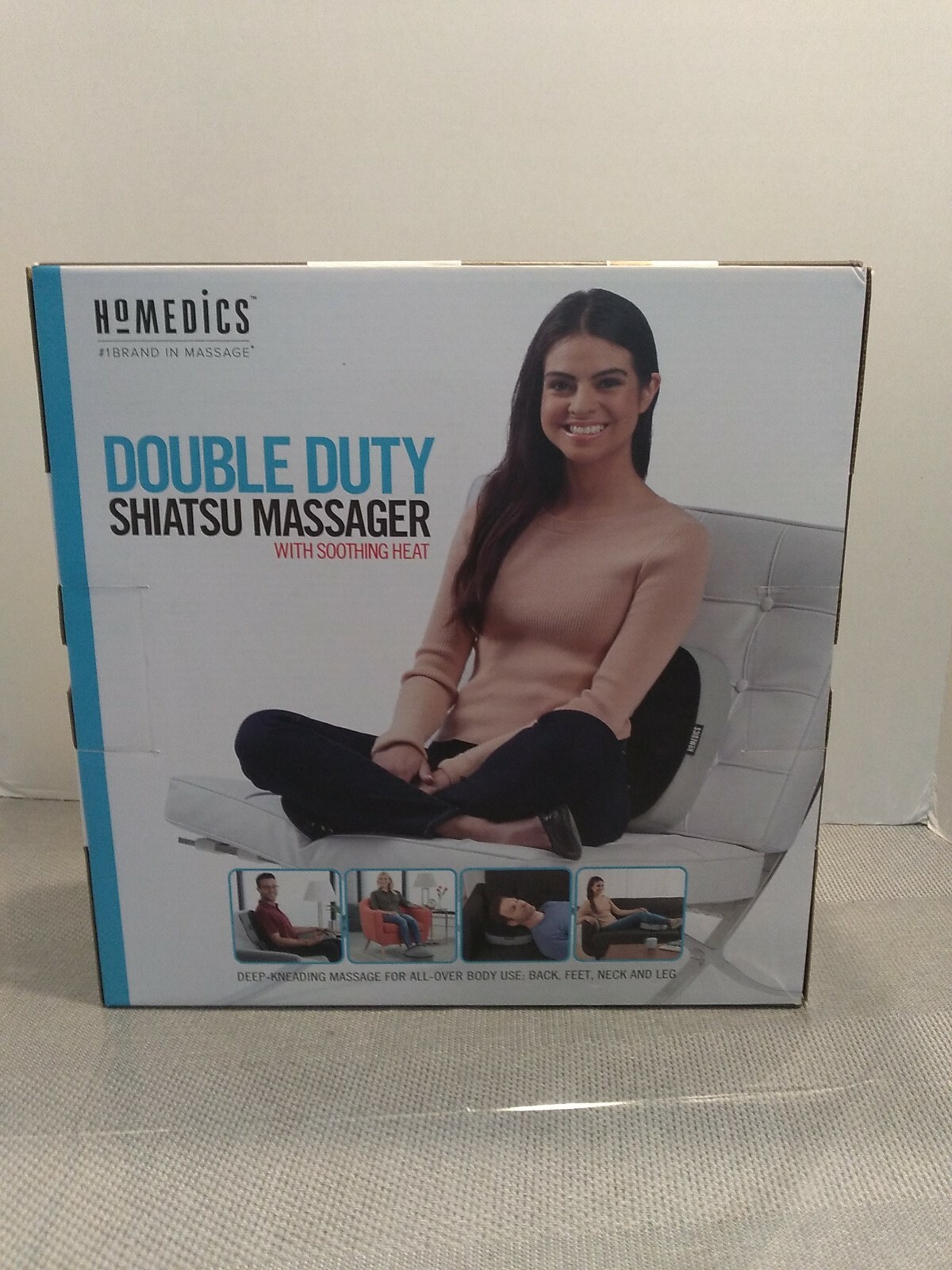Homedics Double Duty Shiatsu Massager w/ Soothing Heat. Feet, Back, Neck & Legs