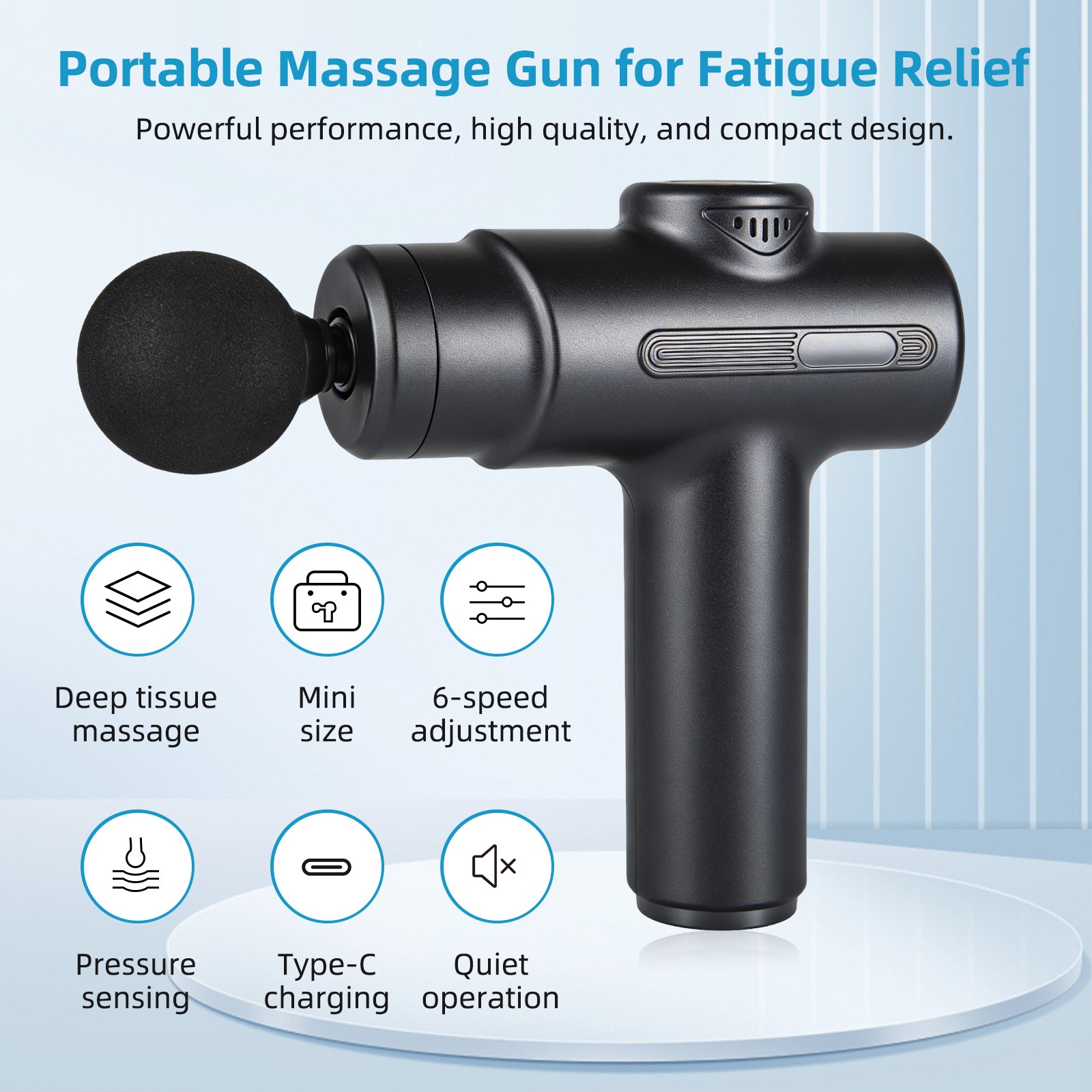 Quiet Deep Tissue Massage Gun 8 Heads For Home Use And Muscle Relaxation Relief
