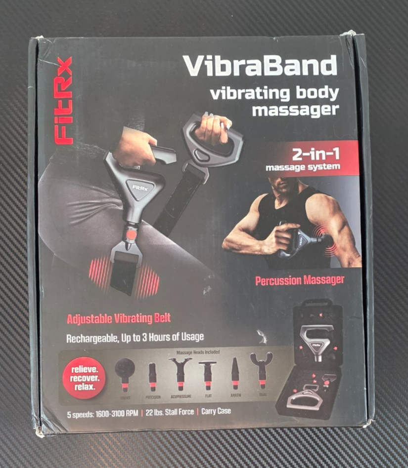 FitRx 2-in-1 Vibrating Massage Belt and Massage Gun #8973WM
