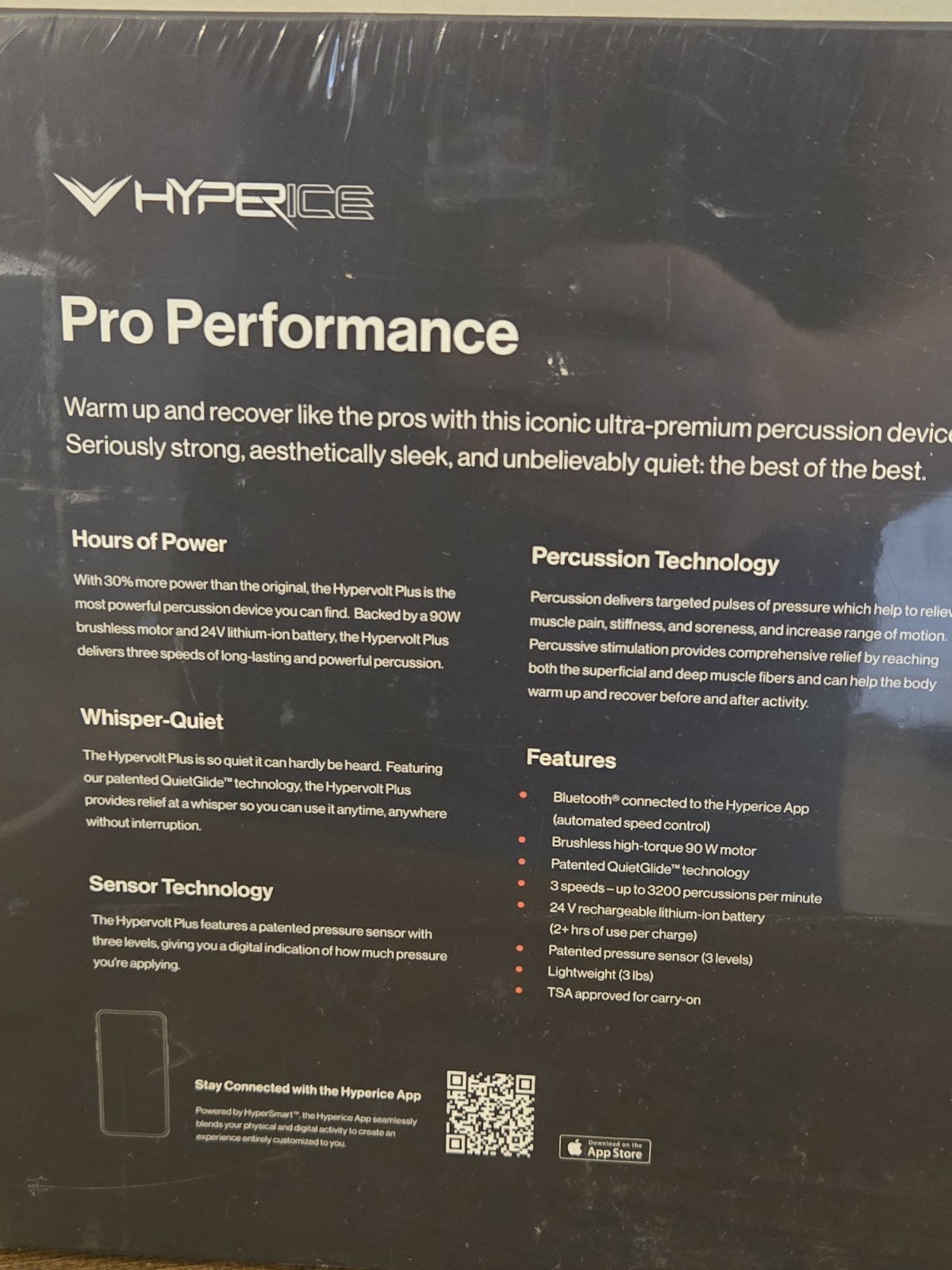 Hyperice Hypervolt Plus Bluetooth Handheld Percussion Massage Device SEALED